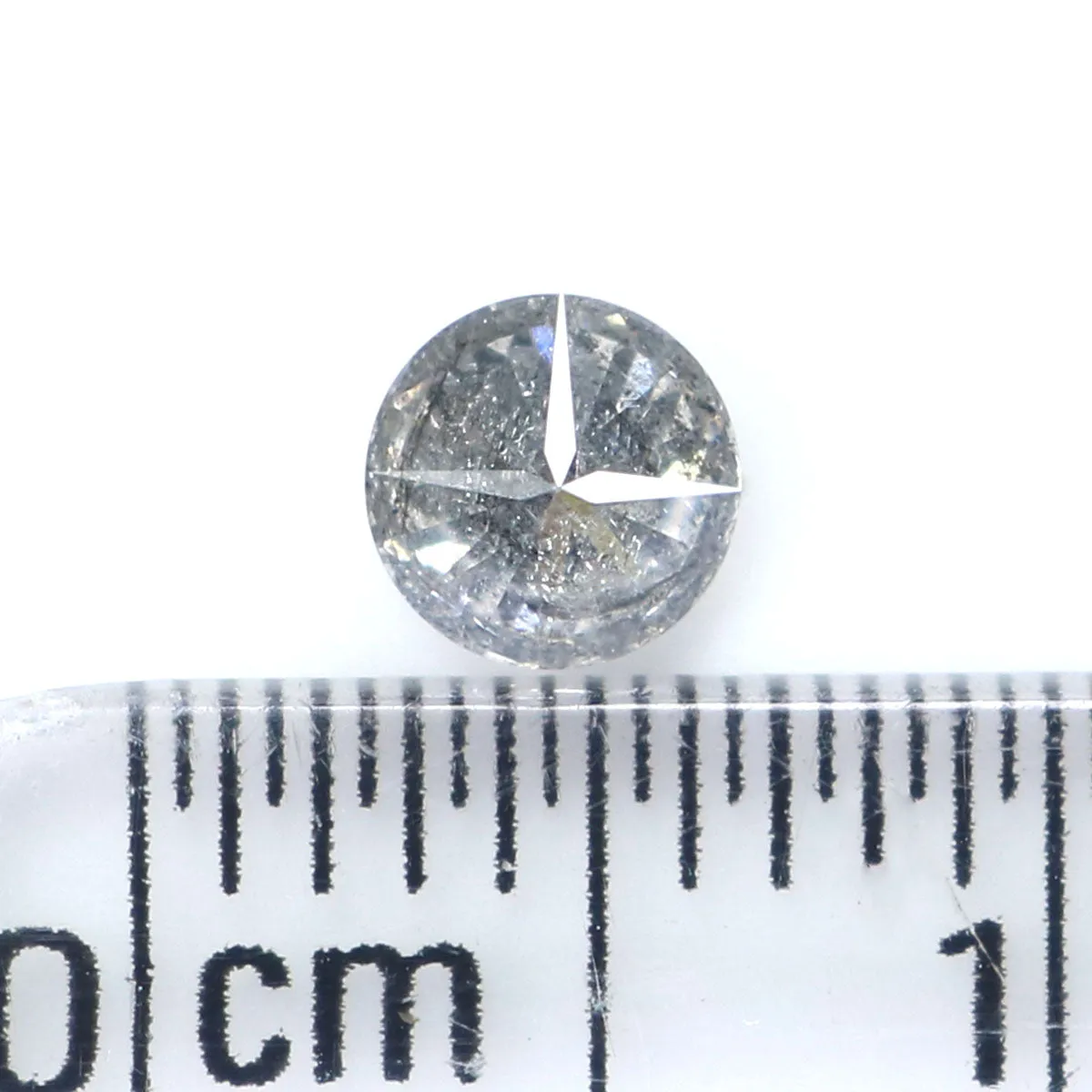 0.27 CT Natural Loose Round Shape Diamond Black Grey Color Round Cut Diamond 4.10 MM Salt And Pepper Round Brilliant Cut Diamond