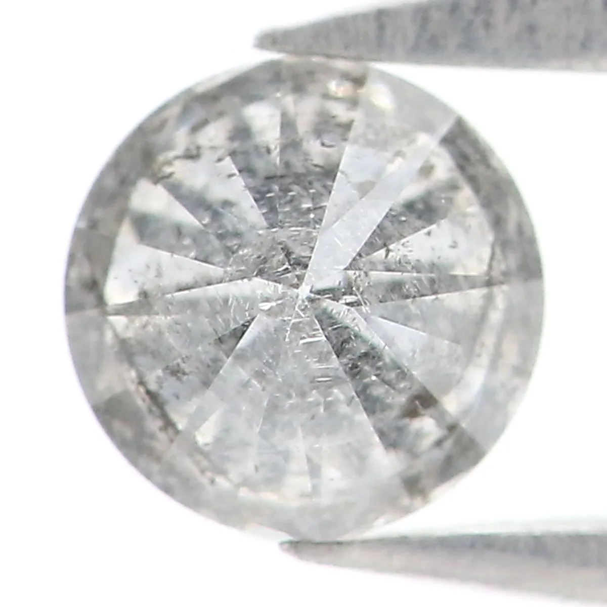 0.27 CT Natural Loose Round Shape Diamond Black Grey Color Round Cut Diamond 4.10 MM Salt And Pepper Round Brilliant Cut Diamond