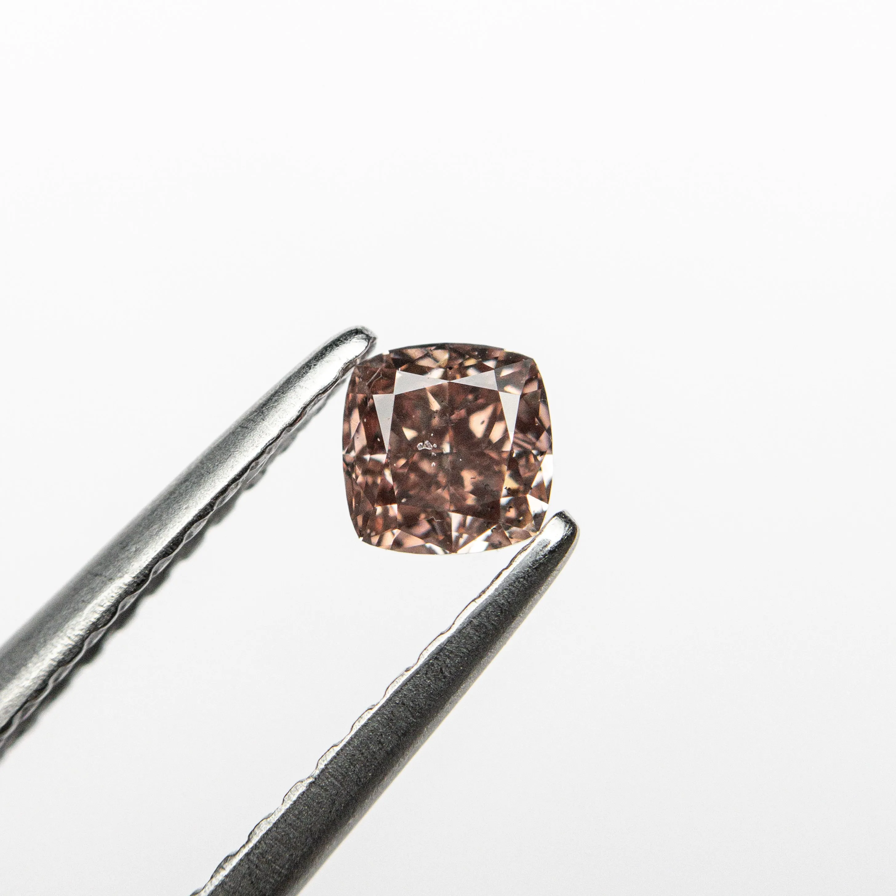 0.30ct 3.74x3.69x2.49mm GIA SI2 Fancy Deep Brownish Orangy Pink Cushion Brilliant  24104-01