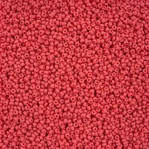 10-42129, Czech 22g PermaLux Dyed Chalk Red Matte