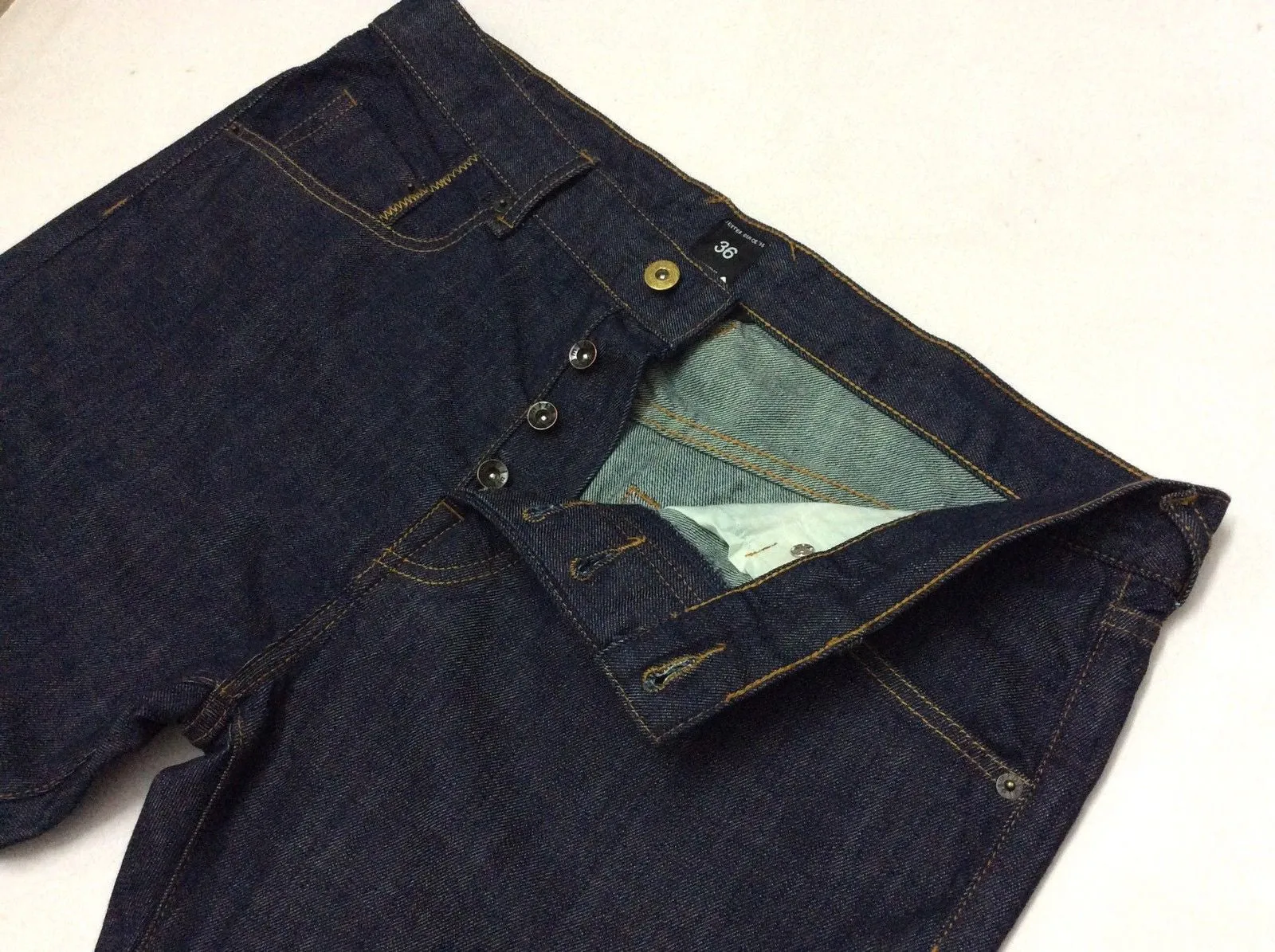 10 Deep Slim Slim Raw Indigo Denim Jean Style # (14TD2010)