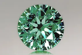 1.09 Carat Round Green Lab Diamond