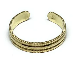 10k Solid Gold Band TOE Ring