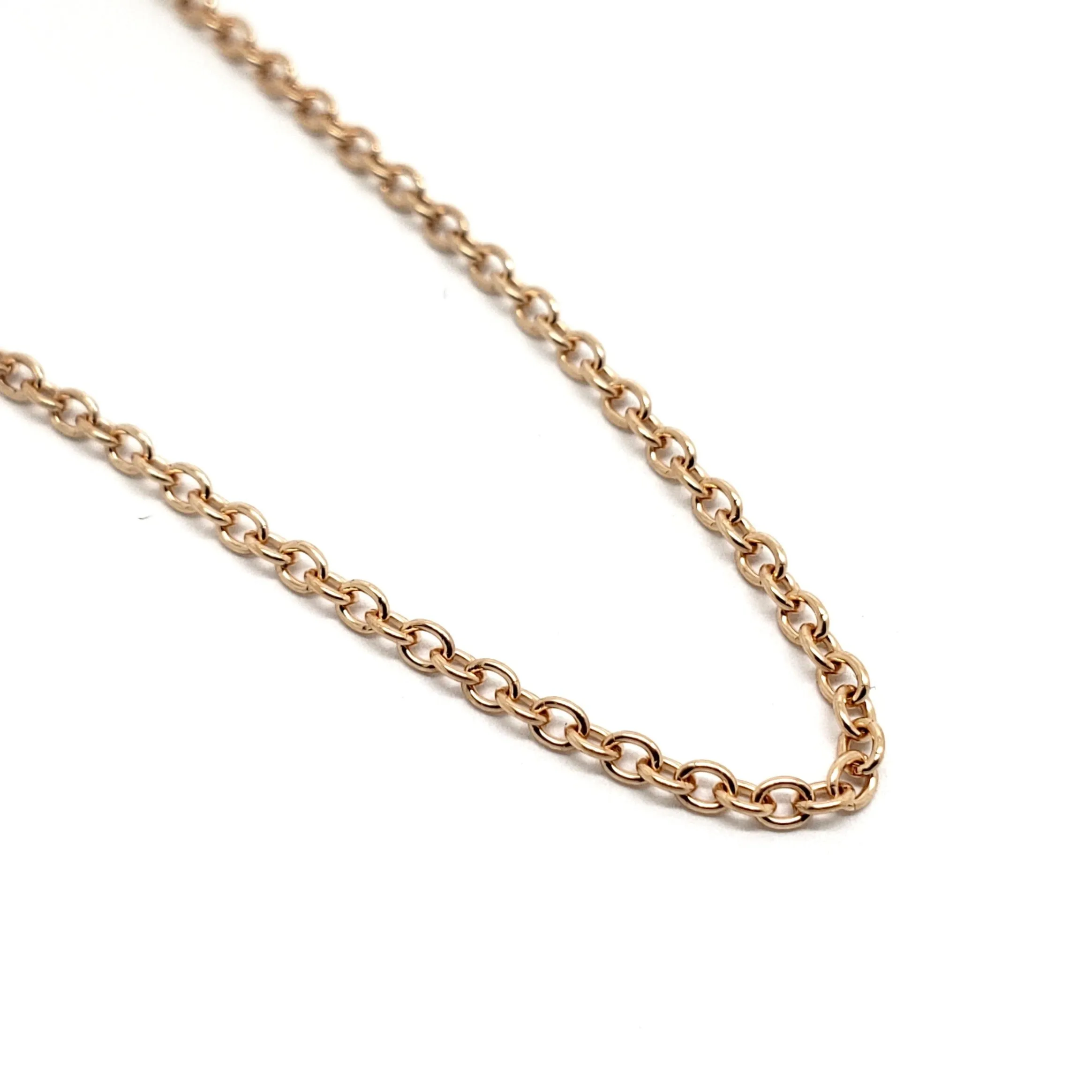 10kt Rose Gold Rolo Chain