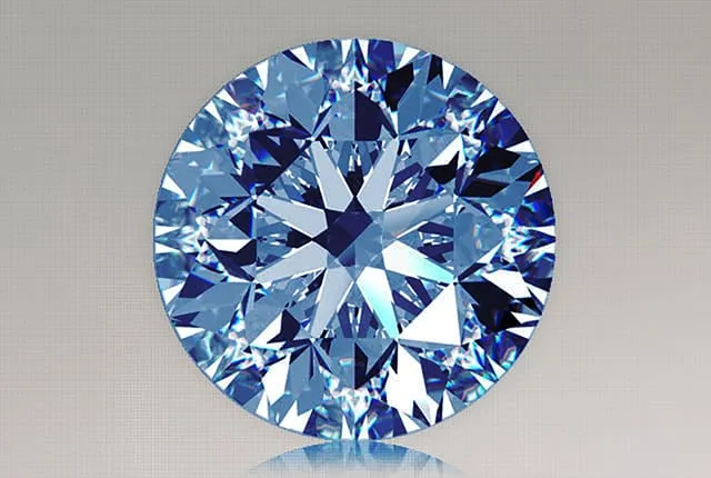 1.15 Carat Round Blue Lab Diamond