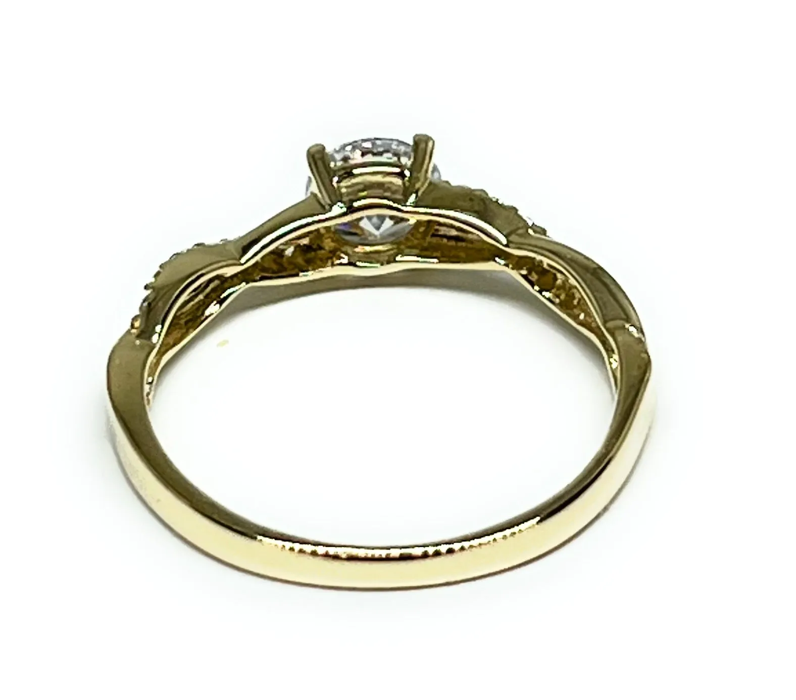 14k Solid Gold Yellow Gold CZ Ring (FC 261)