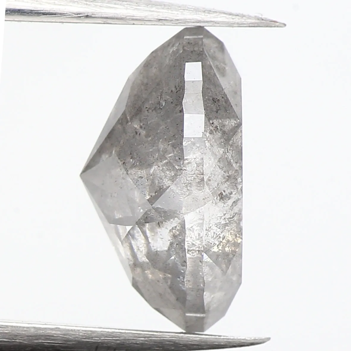 1.71 CT Natural Loose Marquise Shape Diamond Salt And Pepper Loose Marquise Rose Cut Diamond 9.15 MM Grey Color Marquise Cut Dia