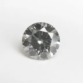 2.19ct 8.32x8.25x5.13mm GIA SI2 Fancy Grey Round Brilliant 19948-01