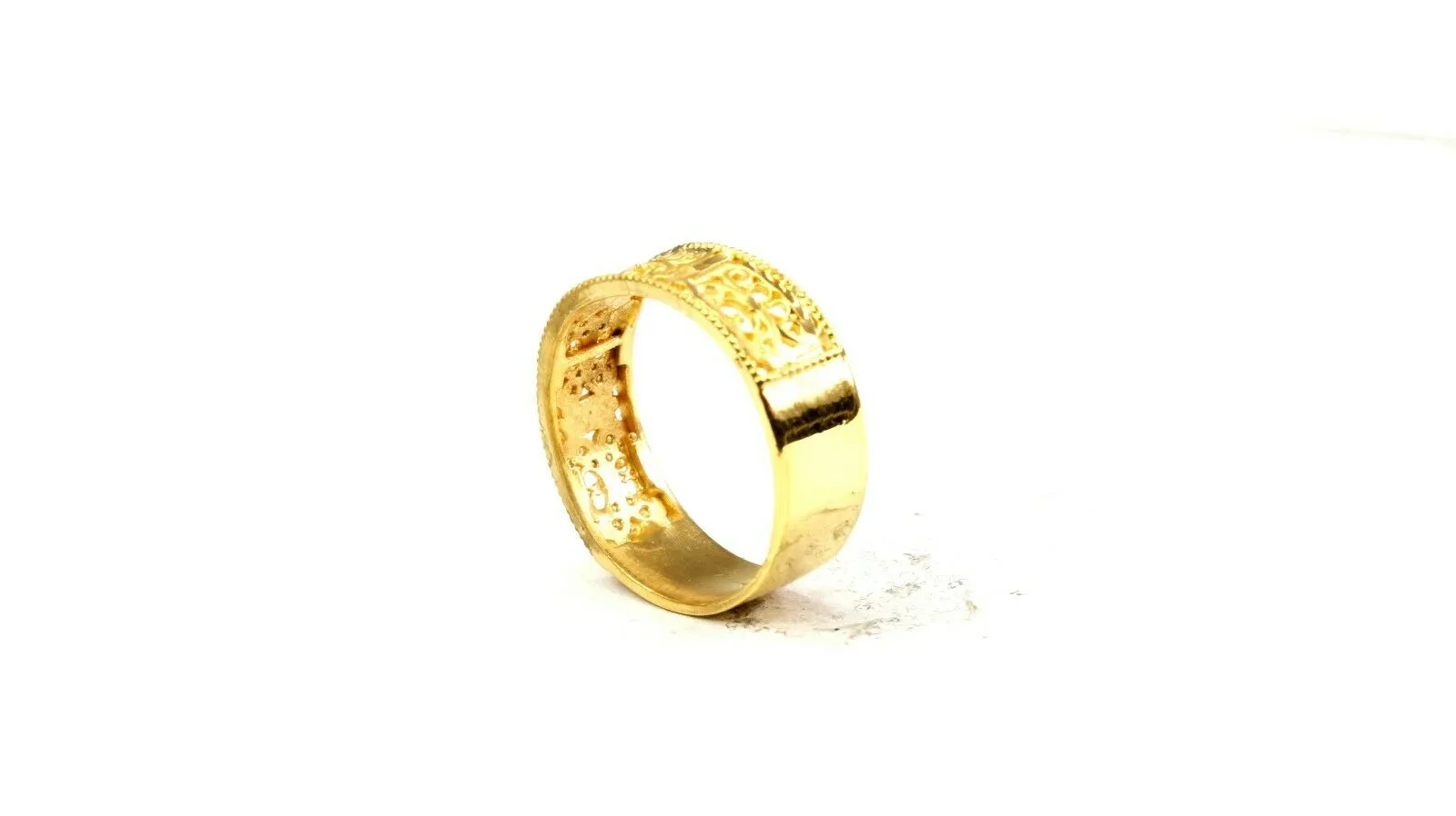 22k Ring Solid Gold ELEGANT Charm Ladies Band SIZE 11.5 RESIZABLE r2573mon