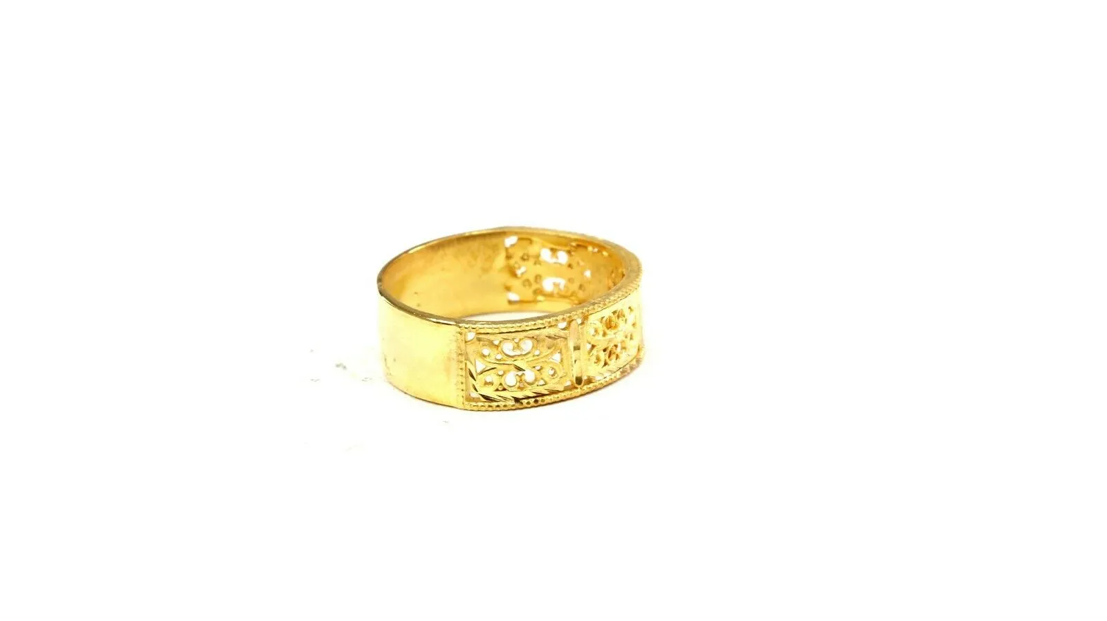 22k Ring Solid Gold ELEGANT Charm Ladies Band SIZE 11.5 RESIZABLE r2573mon