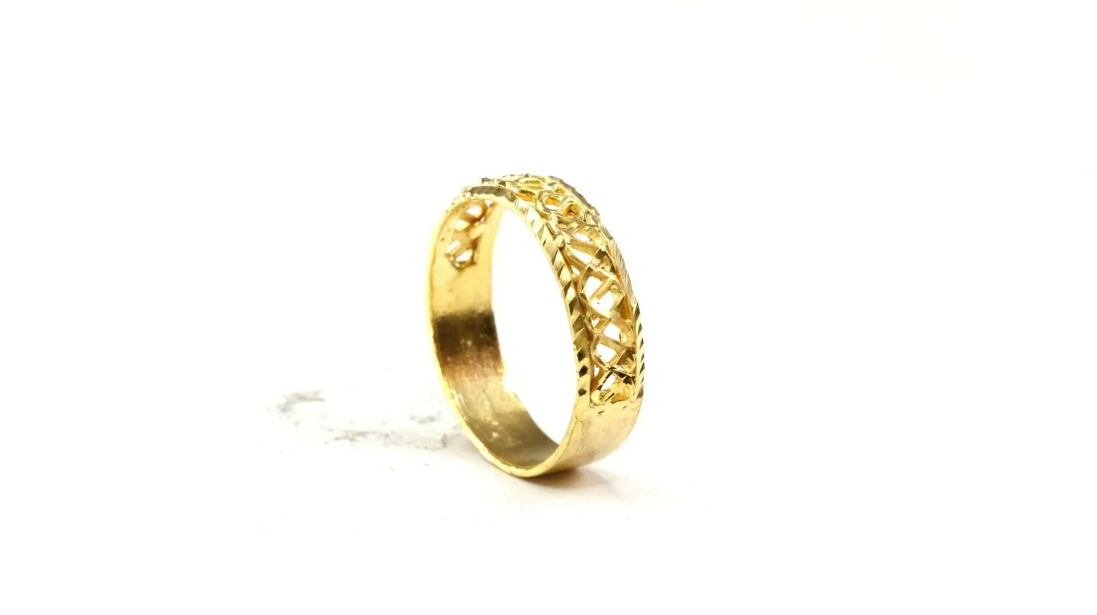 22k Ring Solid Gold ELEGANT Charm Ladies Band SIZE 11.5 RESIZABLE r2581mon