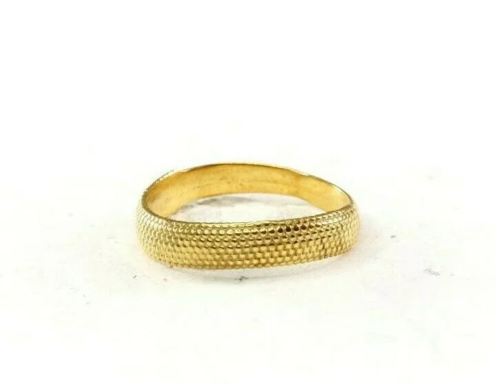 22k Ring Solid Gold ELEGANT Charm Ladies Band SIZE 7.25 RESIZABLE r2576mon