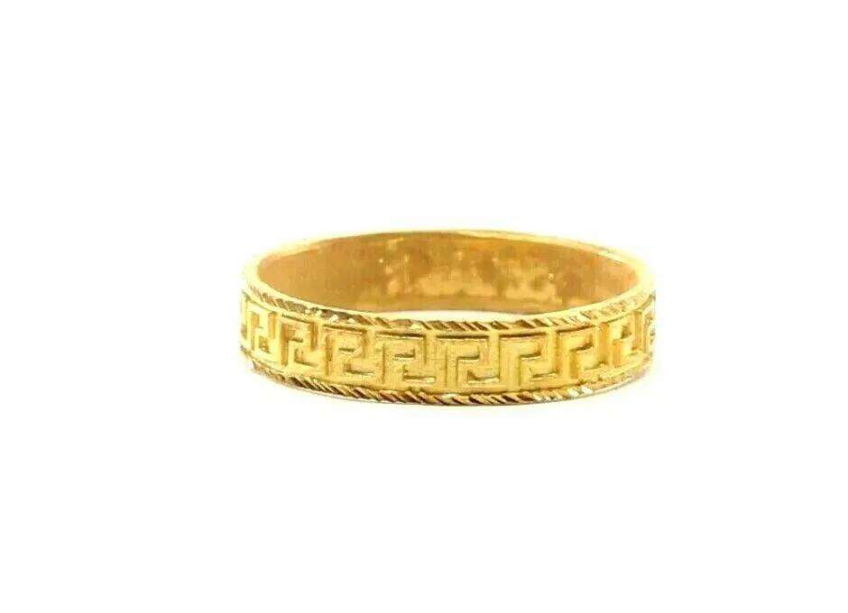 22k Ring Solid Gold ELEGANT Ladies Designer Band SIZE 10.5 RESIZABLE r2325