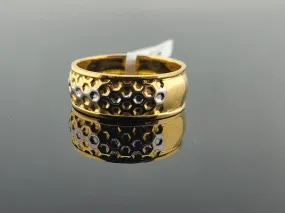 22K Solid Gold Designer Two Tone Band R10251