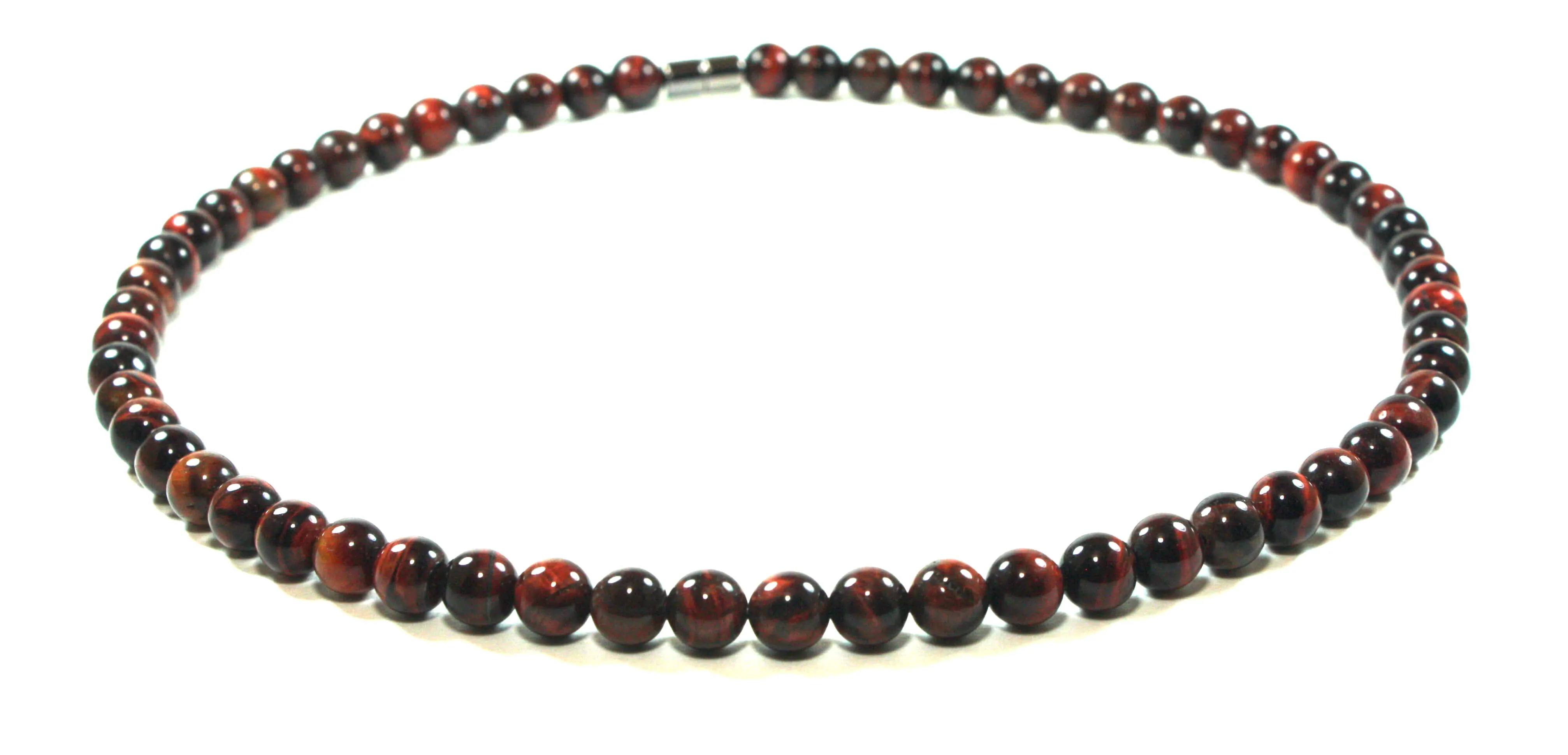 30 inch Red Tiger Eye Necklace 8mm