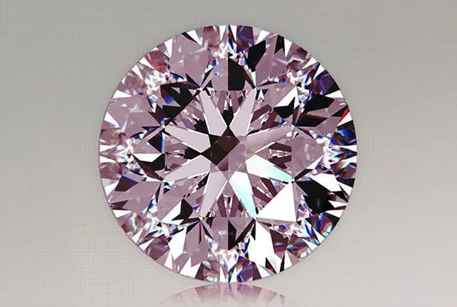 3.04 Carat Round Pink Lab Diamond