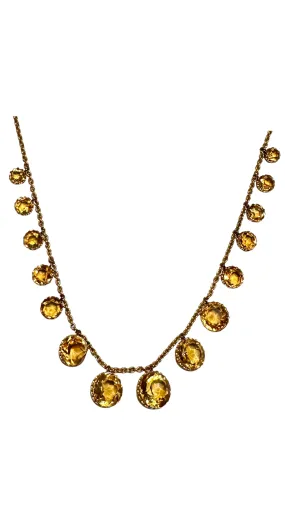 47 Citrine Set Necklace