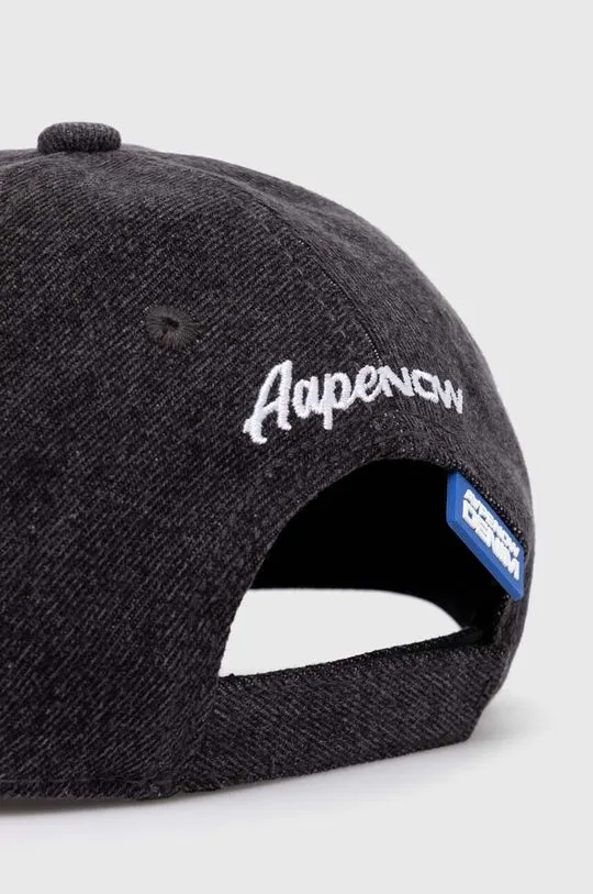 AAPE cotton baseball cap Cotton Denim black color ACP5222