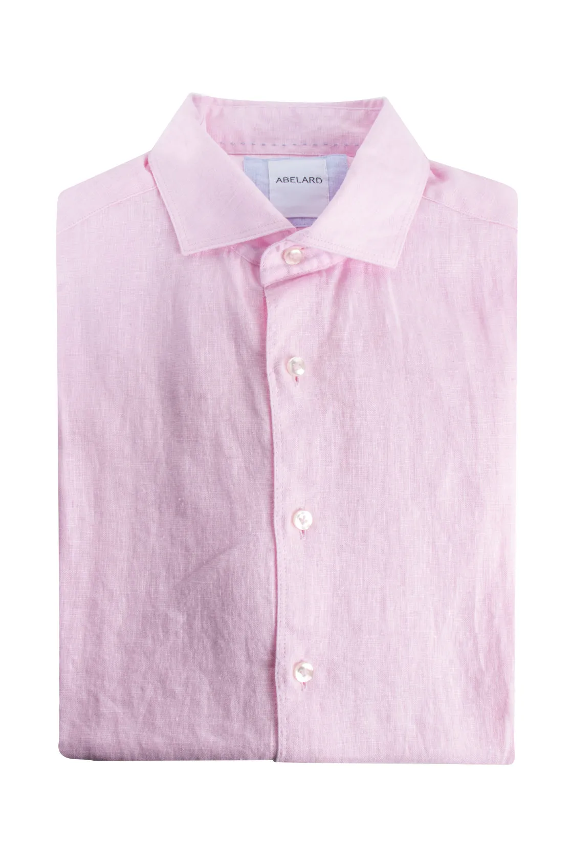 Abelard Slim Single Cuff European Linen Shirt Pink