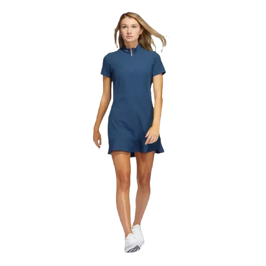 Adidas Ladies Frill Dress - Navy