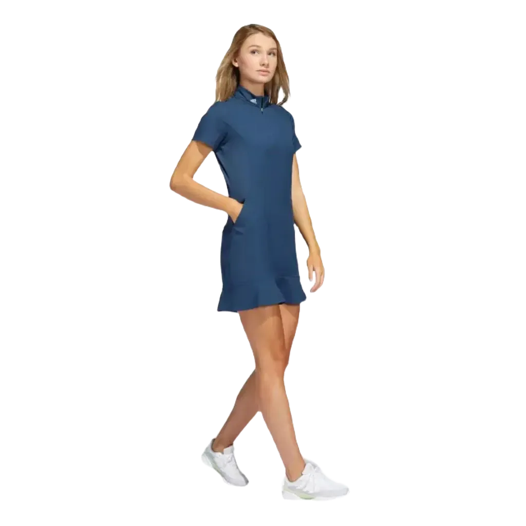 Adidas Ladies Frill Dress - Navy