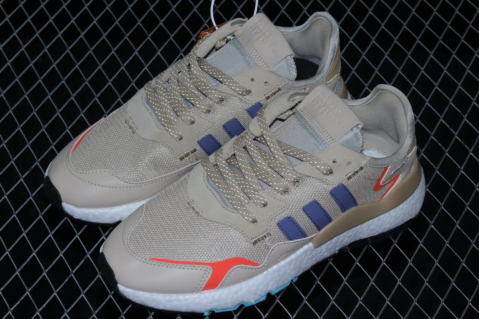 Adidas Nite Jogger Boost Brown Cloud White Blue FW6703