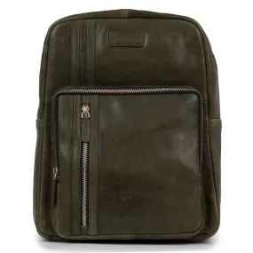 Adriana: Women's Olive Leather Backpack