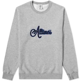 Alltimers Cursive Crew SweatHeather Grey