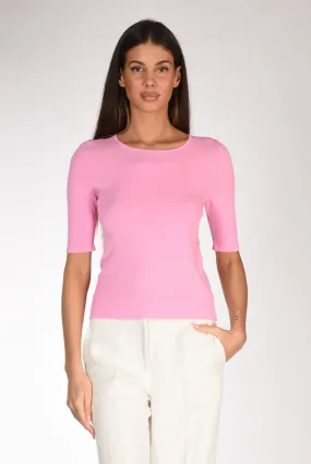 Anne Claire Tshirt Di Maglia Rosa Scuro Donna