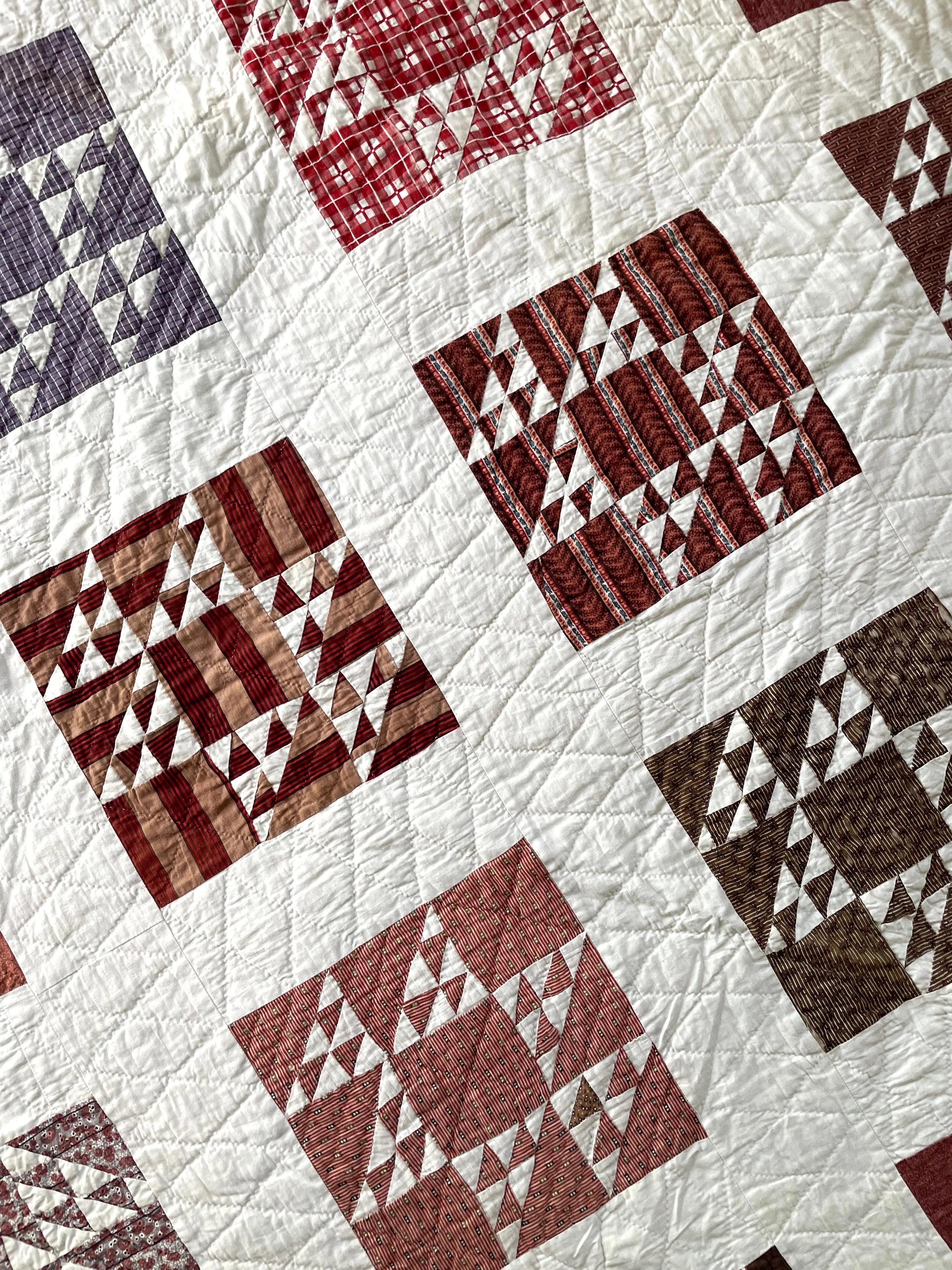 Antique 1870s-1890s Double Cross Quilt