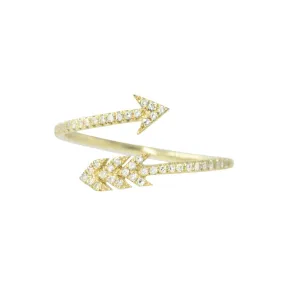 Arrow Diamond Ring in 14k Gold