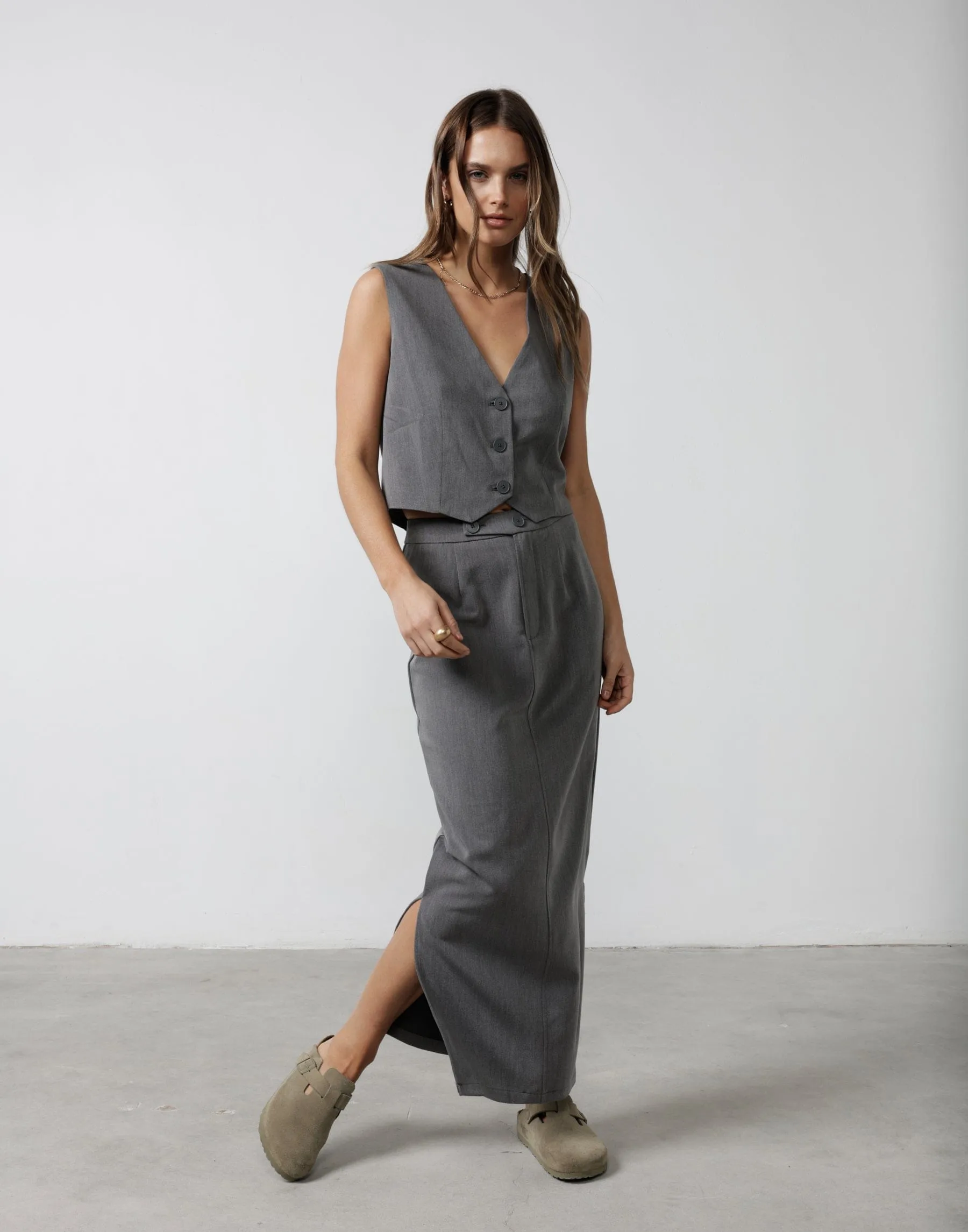 Astylar Maxi Skirt (Grey)