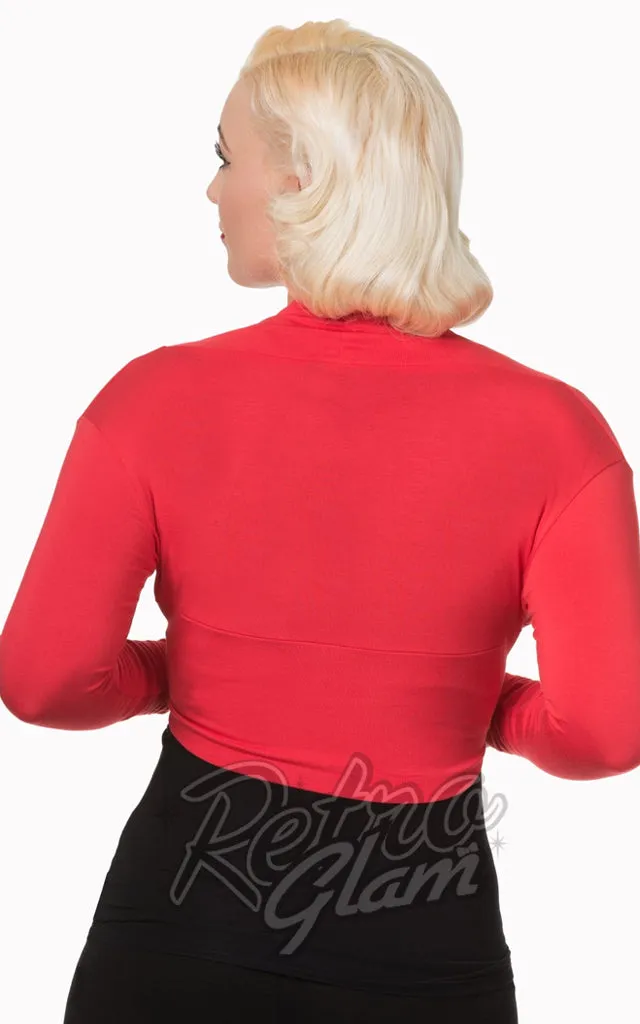 Banned Rockabilly Roxie Bolero in Red