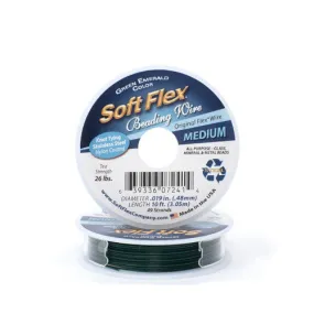 Beading Wire, Soft Flex, Green Emerald, 0.48mm