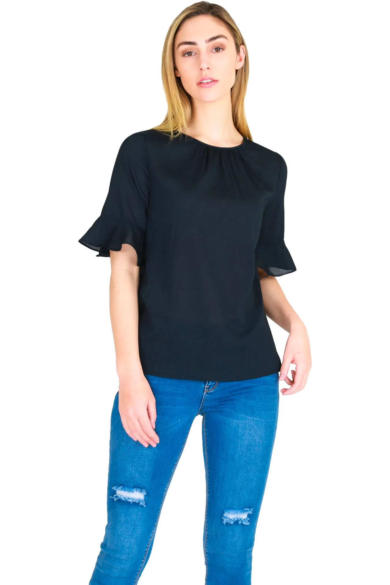 Bell Blouse - Navy