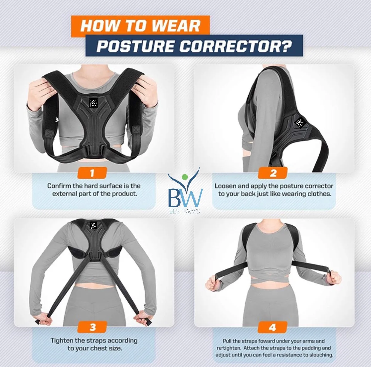 Best Ways Posture Corrector, Shoulder & back Adjuster