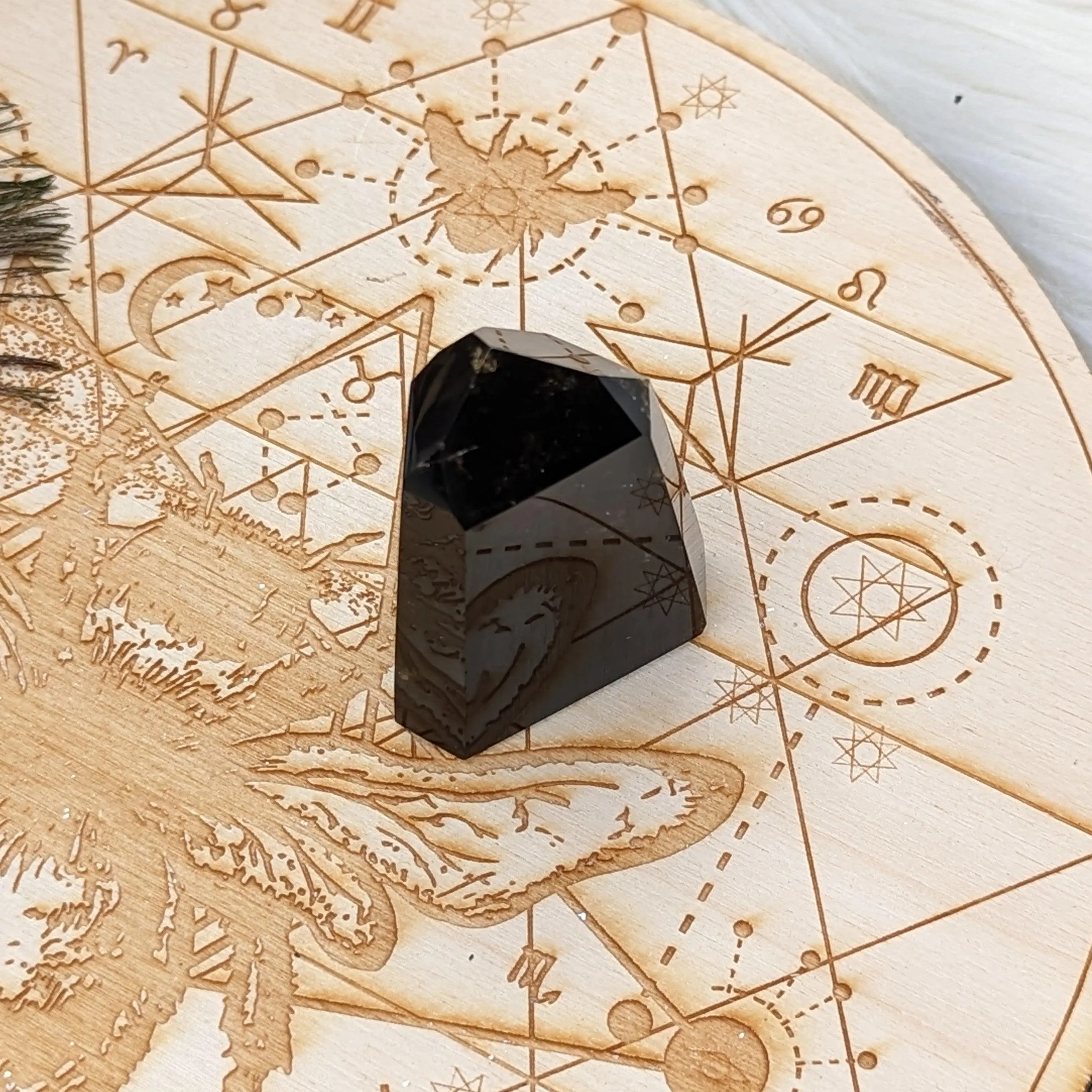 Black Smoky Quartz Polished Point ~ Protective and Grounding ~