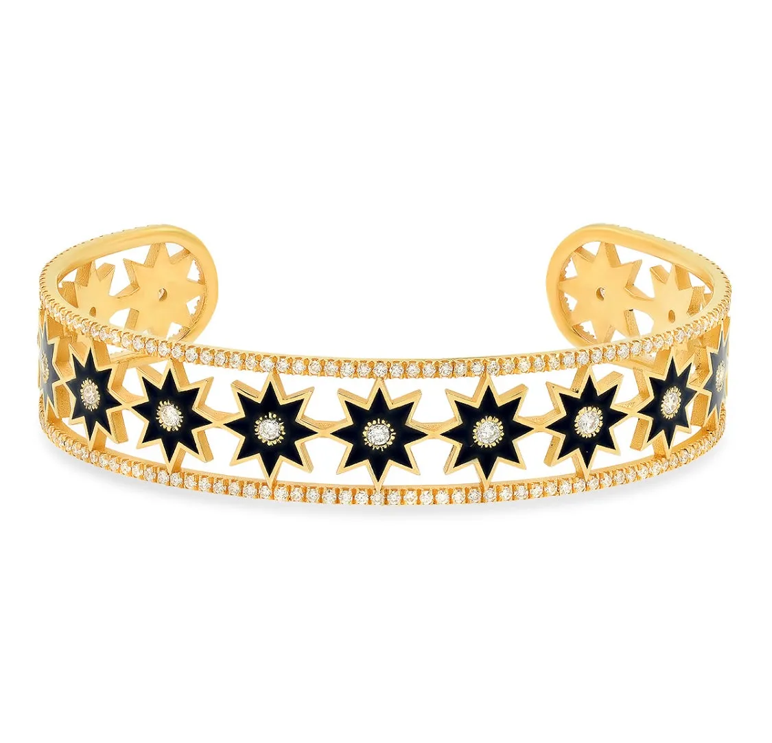 Black Twinkle Star Cuff