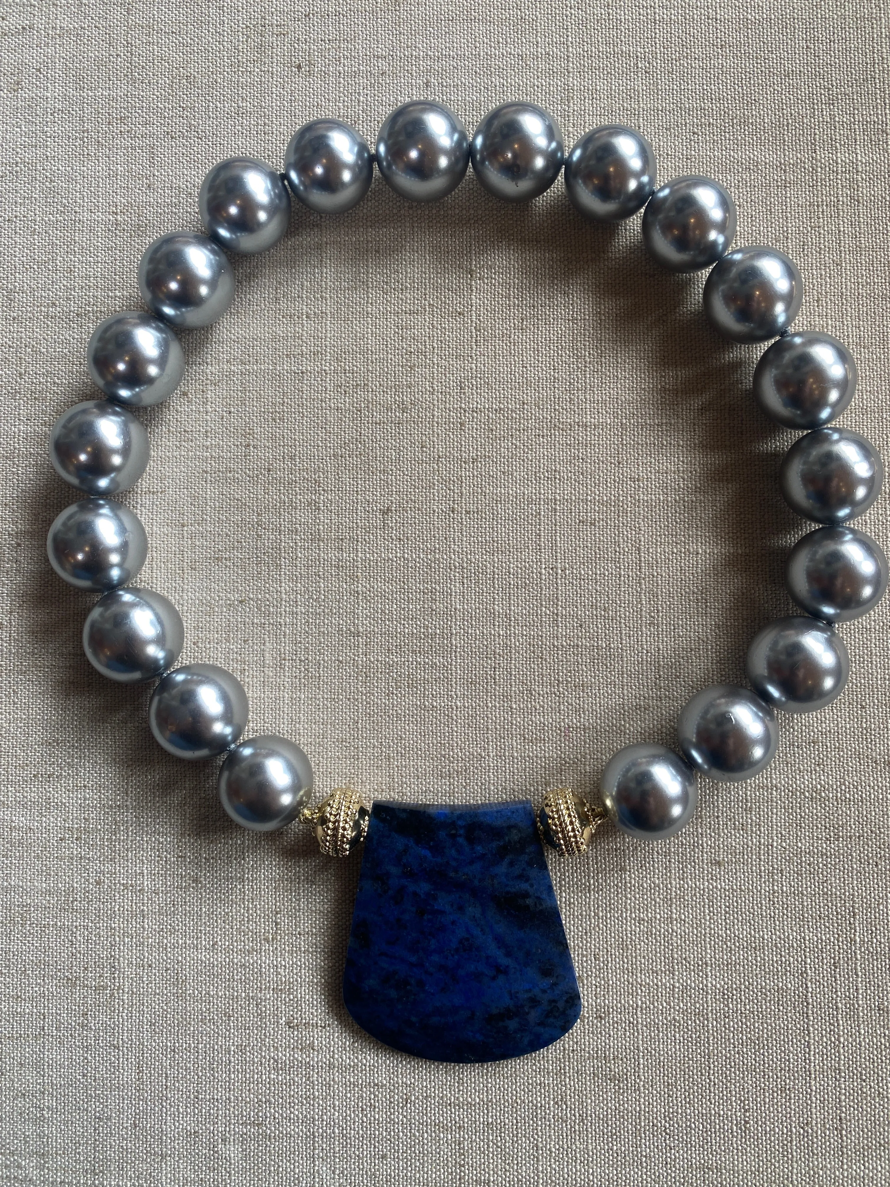 Blue Dumortierite Shield Centerpiece