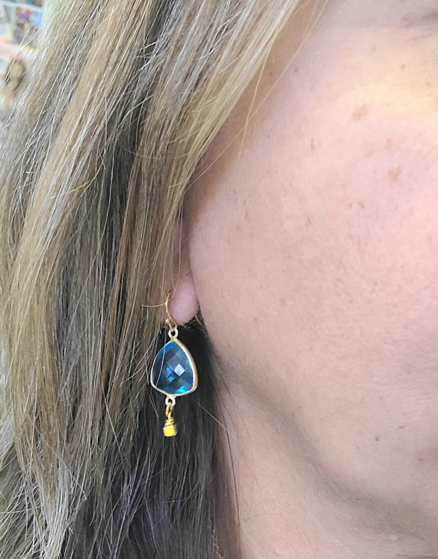 Blue Quartz Earrings