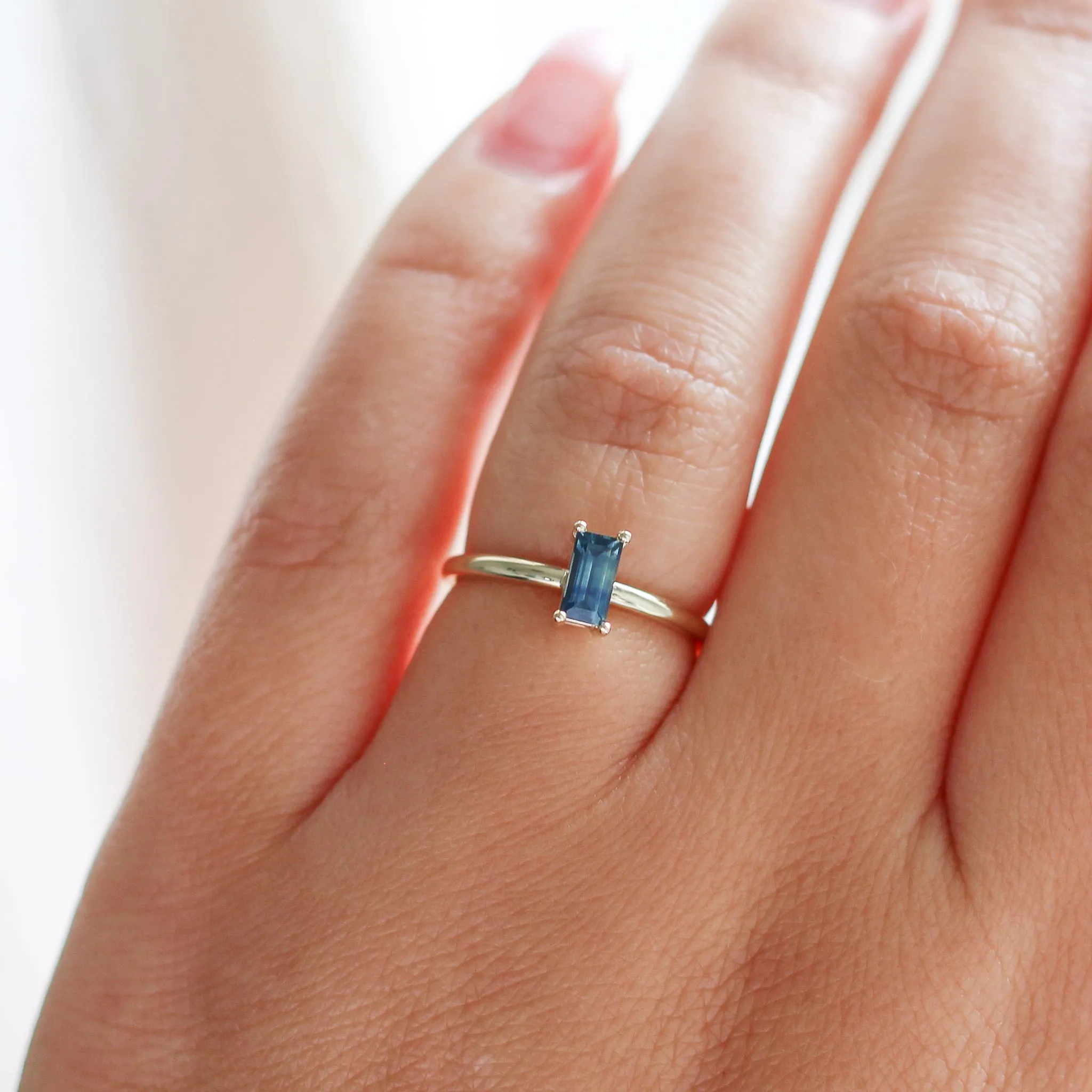 Blue Sapphire Ring Stacker