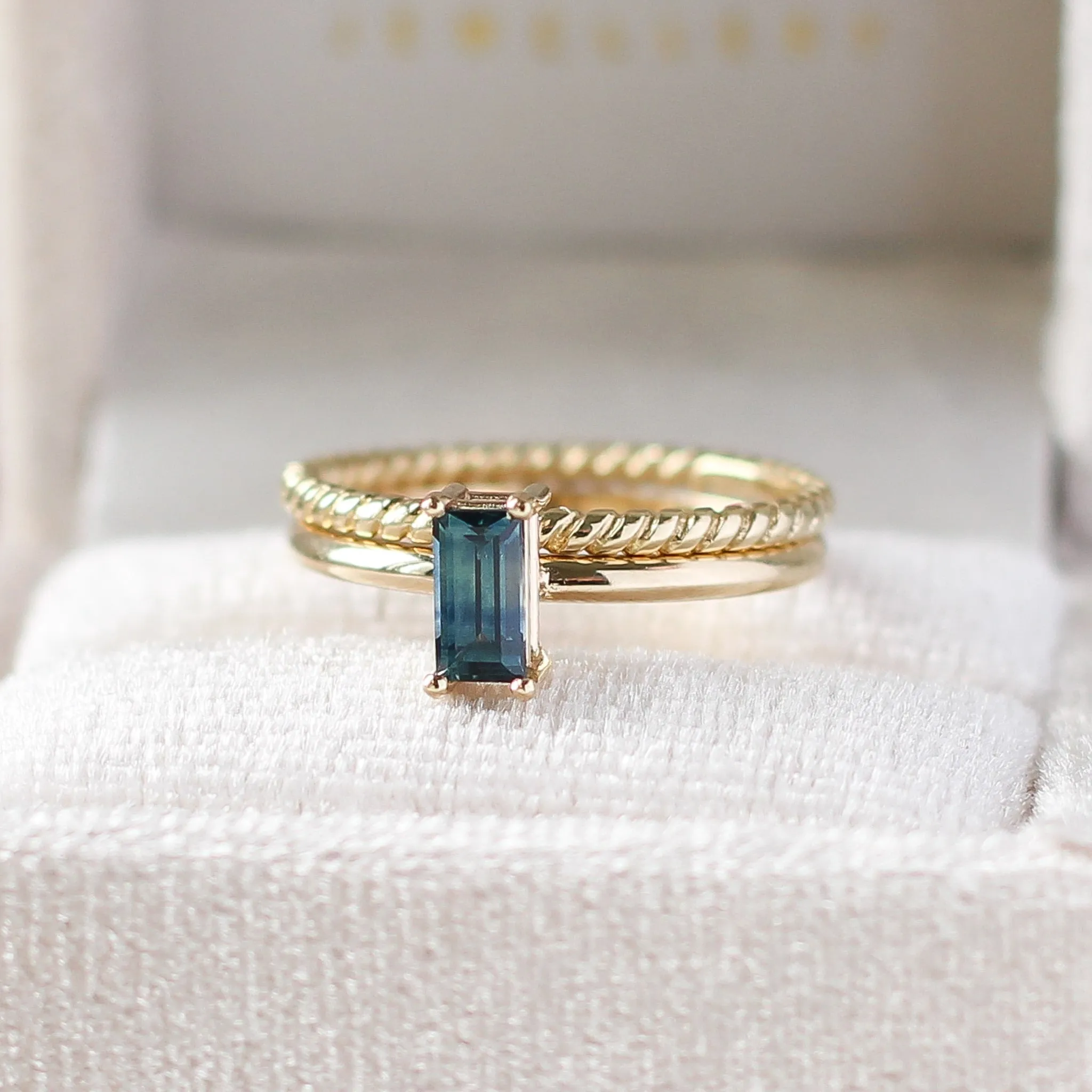 Blue Sapphire Ring Stacker