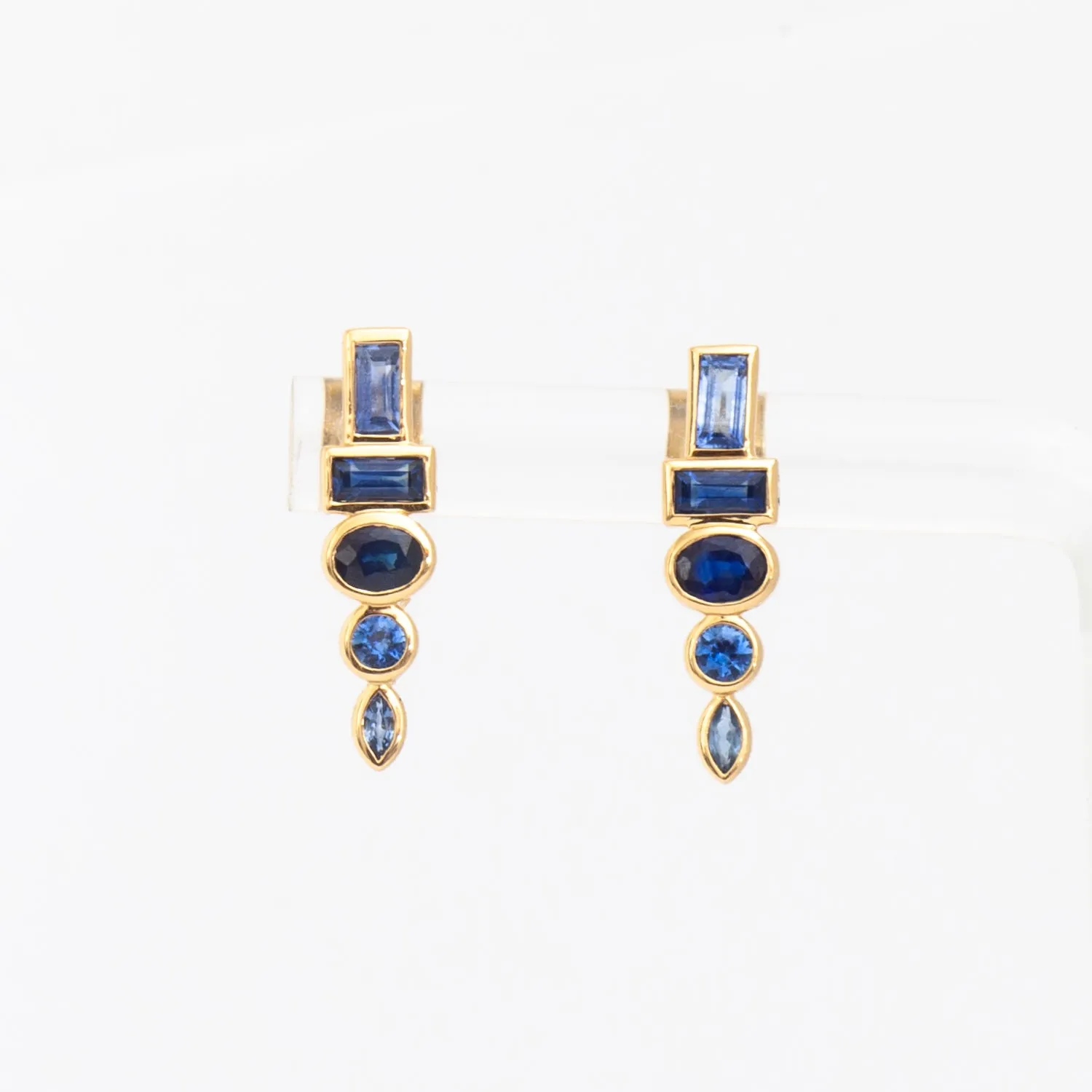 Blue Sapphire Totem Studs