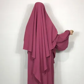 Blush Pink Crepe Khimar