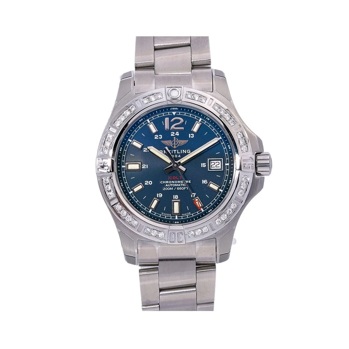 Breitling Colt Automatic A17313 41MM Blue Dial With Stainless Steel Bracelet