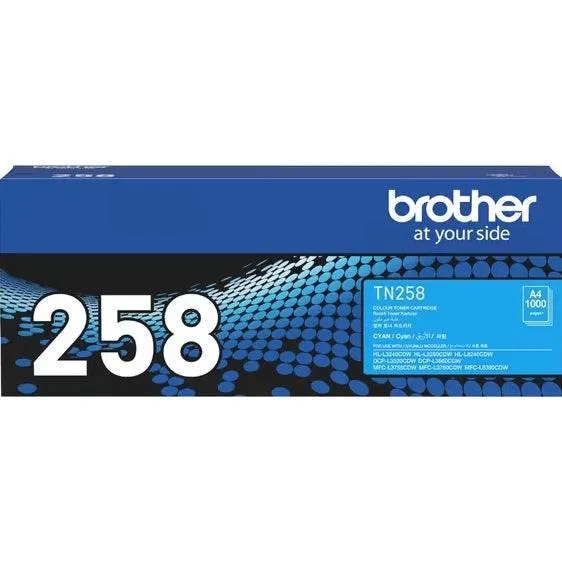 Brother TN258 Ink Toner Cartridge Set Black/Cyan/Magenta/Yellow Genuine Original