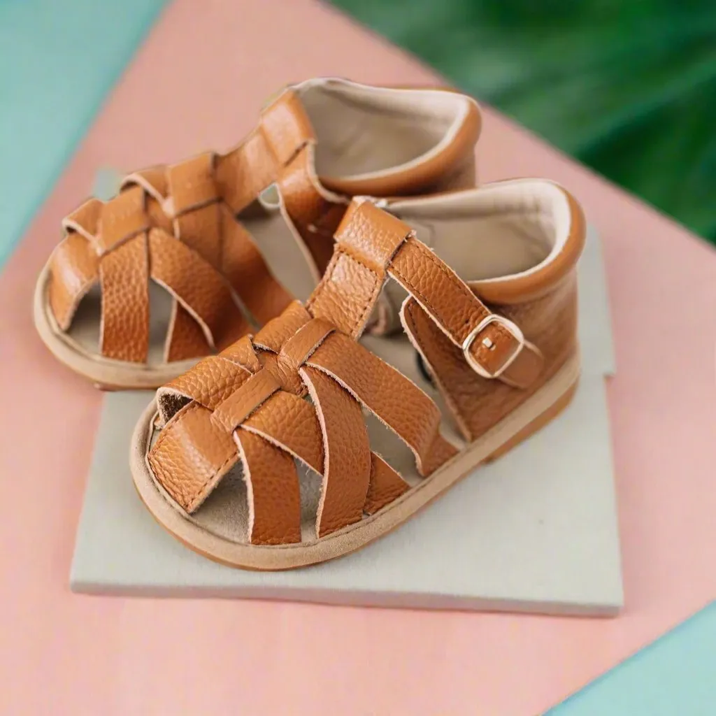 Brown Closed Toe Sandal