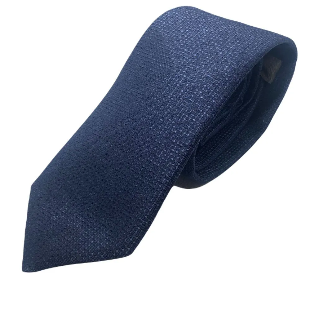 Canali Navy Silk Tie