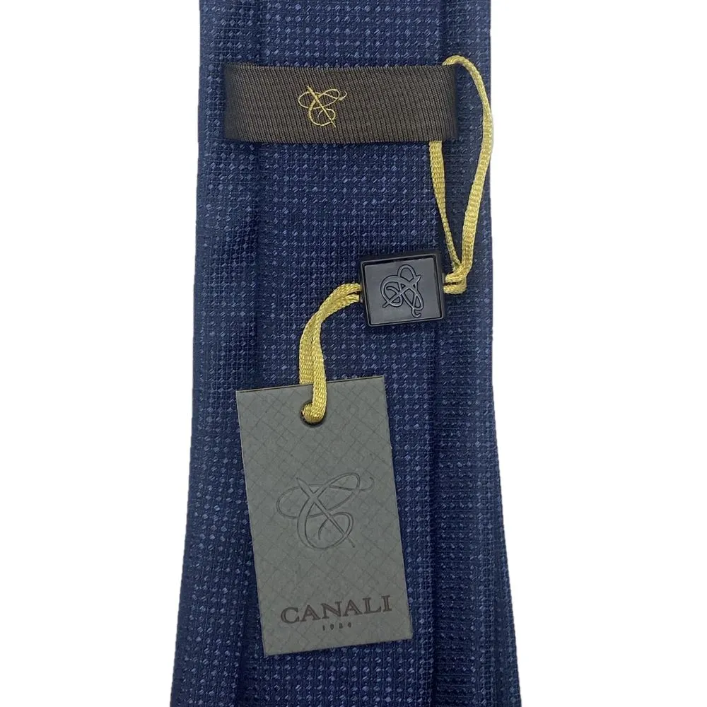 Canali Navy Silk Tie