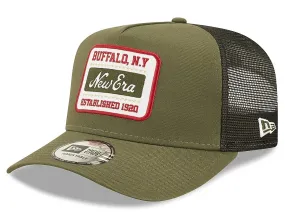 cap New Era 9FO AF State Patch Trucker Branded - New Olive/Scarlet - men´s